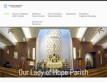Tablet Screenshot of ladyofhopemaine.org